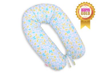 BabyLion Prémium szoptatós párna - Kék pillangók