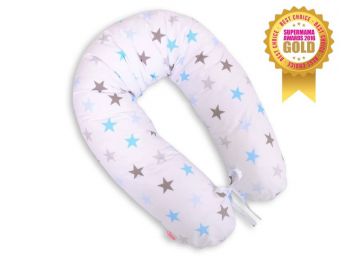 BabyLion Prémium XXL szoptatós párna - Kék csillagok