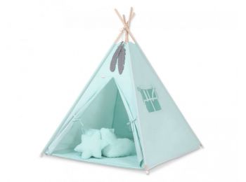 BabyLion Textil sátor játszószőnyeggel és párnákkal -