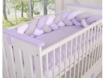 BabyLion Prémium Fonott rácsvédő - Lila-Szürke-Fehér