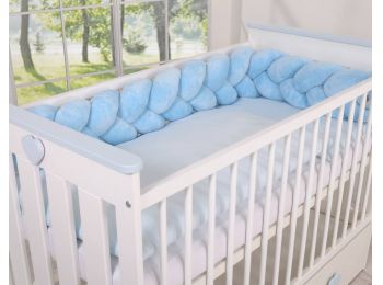 BabyLion Prémium Plüss fonott rácsvédő - Kék