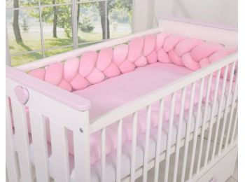 BabyLion Prémium Plüss fonott rácsvédő - Rózsaszín