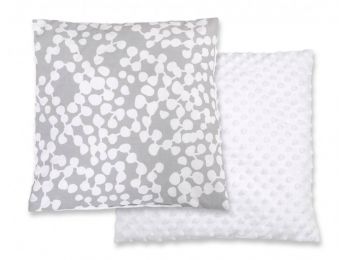 BabyLion Prémium Két oldalas Minky párna - Fehér - Szür