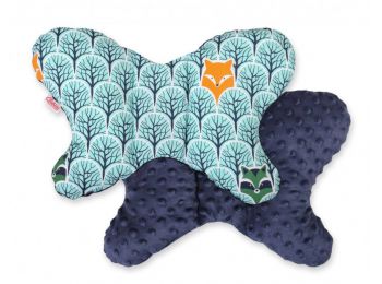 BabyLion Prémium Minky pillangó párna - Menta erdő