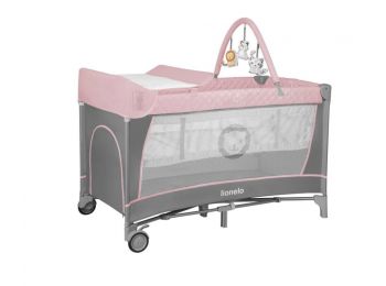 Lionelo Flower multifunkciós utazóágy - Flamingo