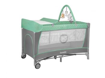 Lionelo Flower multifunkciós utazóágy - Turquoise