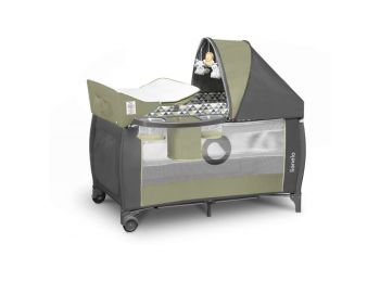 Lionelo Sven Plus multifunkciós utazóágy - Green Olive
