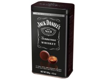 Jack Daniel's whiskey-vel töltött csokoládégolyók - fém díszdobozban (130 gr)