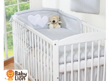 BabyLion Prémium 3 részes ágyneműszett - HH - Szürke