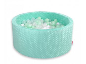 BabyLion Prémium labdamedence Minky - Menta-fehér