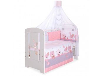 BabyLion Prémium 5 részes ágynemű szett - Rózsaszín ma