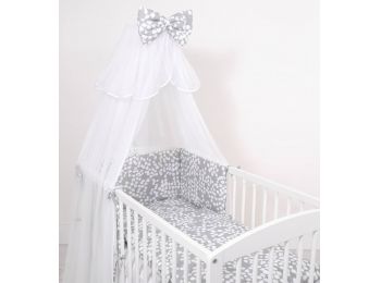 BabyLion Prémium 5 részes ágynemű szett - Szürke bubor