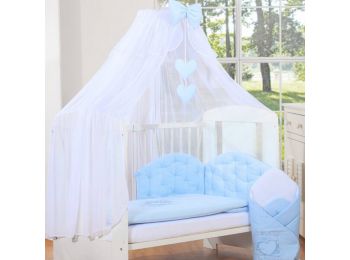 BabyLion Prémium 5 részes ágyneműszett - Babakék