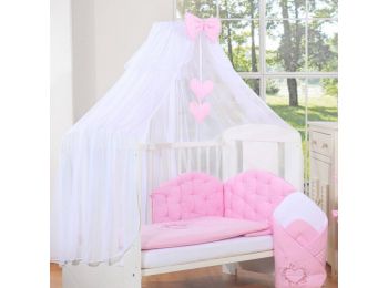 BabyLion Prémium 5 részes ágyneműszett - Babarózsaszín