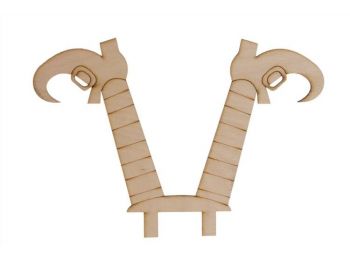 Boszorkány láb natúr sziluett tortadísz