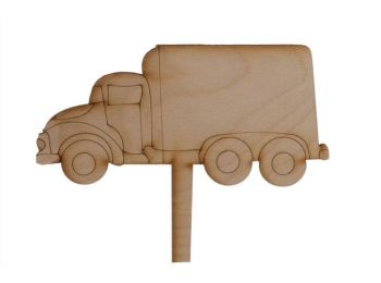 Natúr fa teherautó sziluett tortadísz