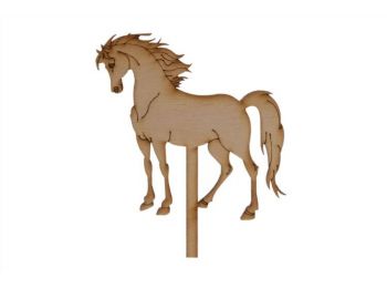 Natúr nagy méretű ló sziluett tortadísz