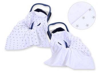 BabyLion Prémium univerzális takaró - Fehér alapon szür