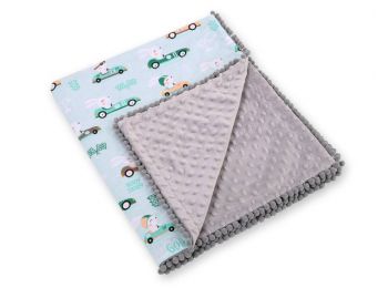 BabyLion Prémium két oldalú Minky takaró - Szürke - Men