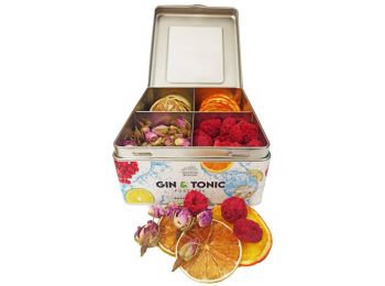 Gin Tonic Botanicals fém dobozban, osztott (lime-narancs-bi