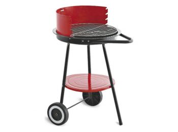 Szén barbecue kerekekkel Algon Fekete Piros (ø 43 cm)