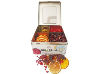 Gin Tonic Botanicals fém dobozban, osztott (lime-narancs-hibiszkusz-rózsabors) - 139 gr