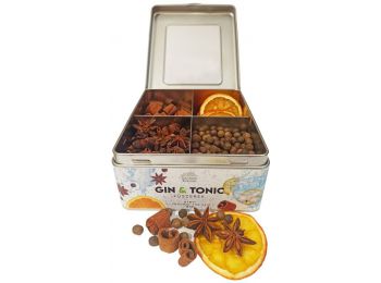 Gin Tonic Botanicals fém dobozban, osztott (fahéjgyűrű-