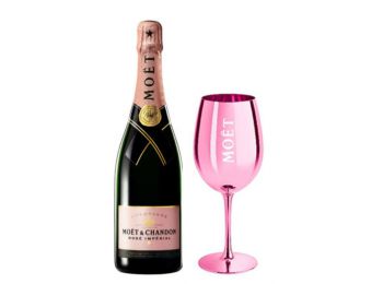 Moet & Chandon Rosé Imperial Champagne 0,75L (12%) + ajándék pohár