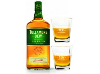 Tullamore D.E.W whiskey 0,7L 40% + 2 ajándék pohár