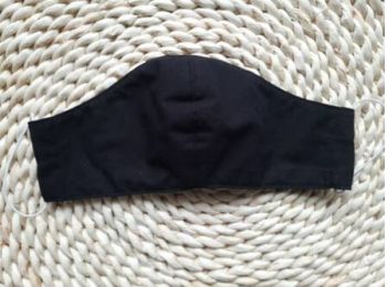 Mosható kétrétegű textil szájmaszk fekete
