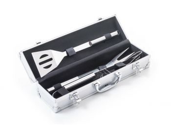 G21 Grillező segédeszköz szett 3 db, alumínium koffer