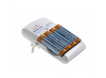Jupio akkumulátor töltő Compact (8órás) + 4db AA 2500mA