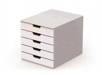 Irattároló, műanyag, 5 fiókos, DURABLE VARICOLOR® 5, fe