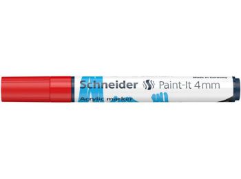 Akril marker, 4 mm, SCHNEIDER Paint-It 320, piros (TSC320P)