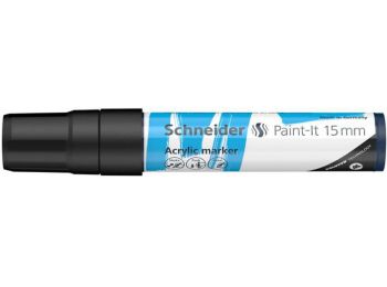 Akril marker, 15 mm, SCHNEIDER Paint-It 330, fekete (TSC330FK)