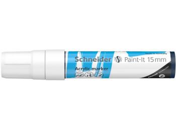 Akril marker, 15 mm, SCHNEIDER Paint-It 330, fehér (TSC330F