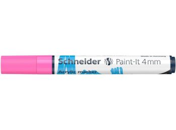 Akril marker, 4 mm, SCHNEIDER Paint-It 320, rózsaszín (TSC