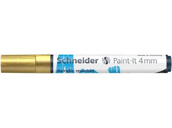 Akril marker, 4 mm, SCHNEIDER Paint-It 320, arany (TSC320A)