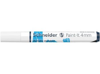 Akril marker, 4 mm, SCHNEIDER Paint-It 320, fehér (TSC320F)