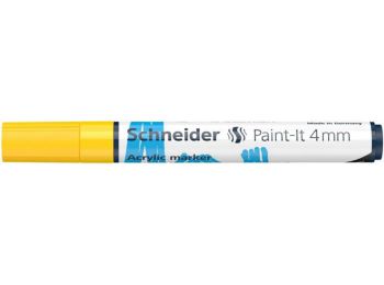 Akril marker, 4 mm, SCHNEIDER Paint-It 320, sárga (TSC320S)