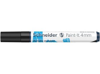 Akril marker, 4 mm, SCHNEIDER Paint-It 320 , fekete (TSC320F