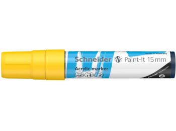 Akril marker, 15 mm, SCHNEIDER Paint-It 330, sárga (TSC330S