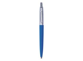 Golyóstoll, 0,8 mm, nyomógombos, tengerkék tolltest, PAX, kék (PX4030207)