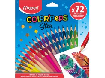 Színes ceruza készlet, MAPED Color`Peps, 72 különböző 