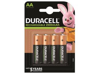 Tölthető elem, AA ceruza, 4x2500 mAh, DURACELL (DUAKU003)