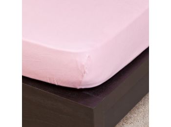 HALVÁNY RÓZSASZÍN jersey gumis lepedő 180-200x200 cm