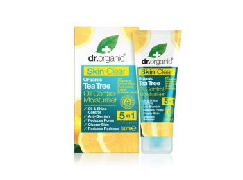 Dr Organic Skin Clear mattító hidratáló arckrém 5 az 1-ben, 50 ml