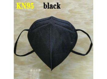 KN95 FFP2 maszk szájmaszk színes - fekete (egyesével csomagolva)