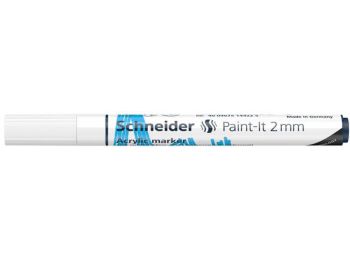 Akril marker, 2 mm, SCHNEIDER Paint-It 310, fehér (TSC310F)