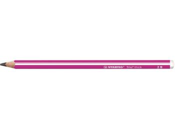 Grafitceruza, 2B, háromszögletű, vastag, STABILO Trio thick, rózsaszín (TST399012B)
